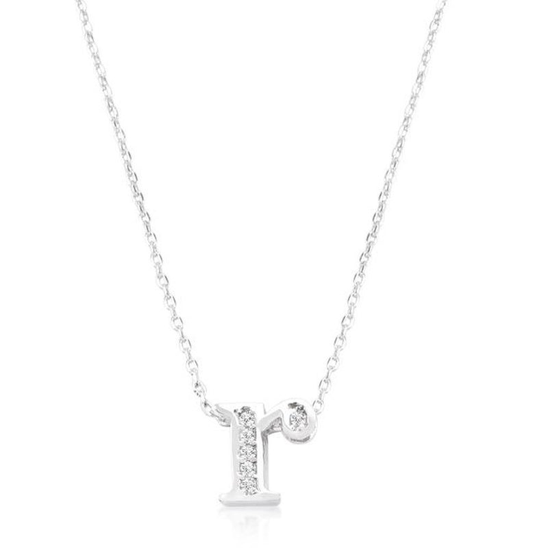 Initial R Crystal Pendant - Bae Apparel