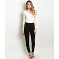 Women's Skinny Pants Black Zippered - Bae Apparel