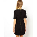 "Black Leather" Mini Dress - Bae Apparel
