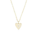 Heart and white topaz necklace - Bae Apparel