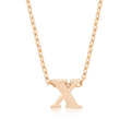 Initial X Rose Gold Pendant - Bae Apparel