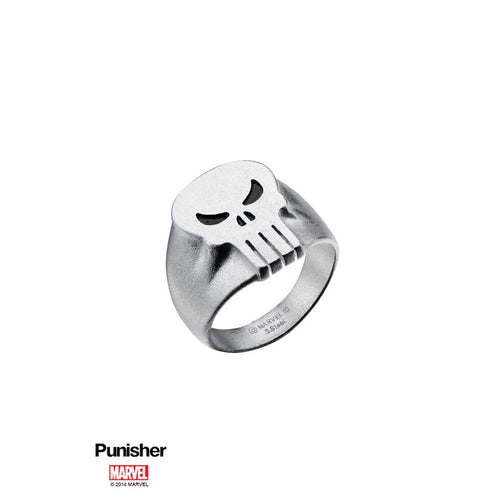 The Marvel Punisher Logo Ring - Chrome - Bae Apparel