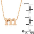 Initial M Rose Gold Pendant - Bae Apparel