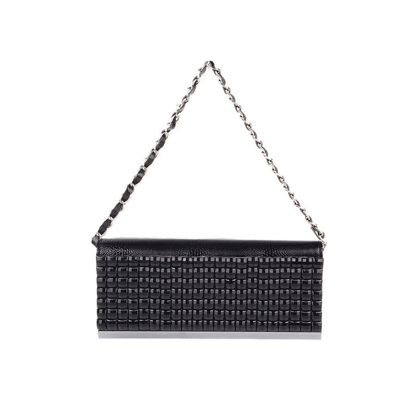 Mechaly Women's Sparkly Black Clutch Handbag - Bae Apparel