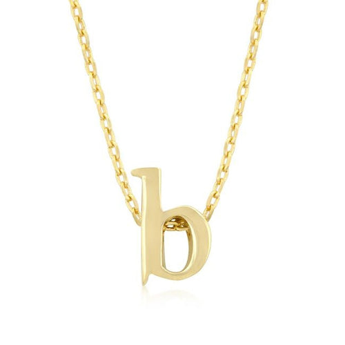 Initial B Gold Pendant - Bae Apparel