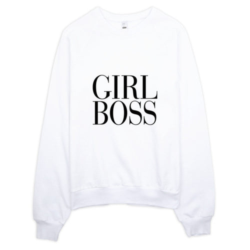 Girl Boss Vogue Typography Raglan Sweater - Bae Apparel