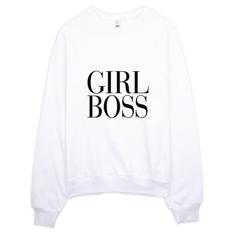 Girl Boss Vogue Typography Raglan Sweater - Bae Apparel