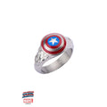 The Marvel Captain America Ring - Chrome - Bae Apparel