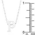 Initial P Silver Pendant - Bae Apparel