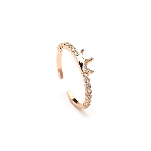 Your Princess Rose Gold Plated Cz Ring - Bae Apparel
