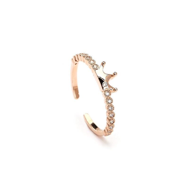 Your Princess Rose Gold Plated Cz Ring - Bae Apparel