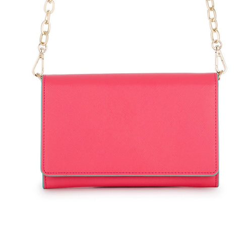 Coral & Mint Green Border Purse - Bae Apparel