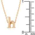 Initial H Rose Gold Pendant - Bae Apparel