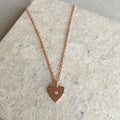 Heart and white topaz necklace - Bae Apparel