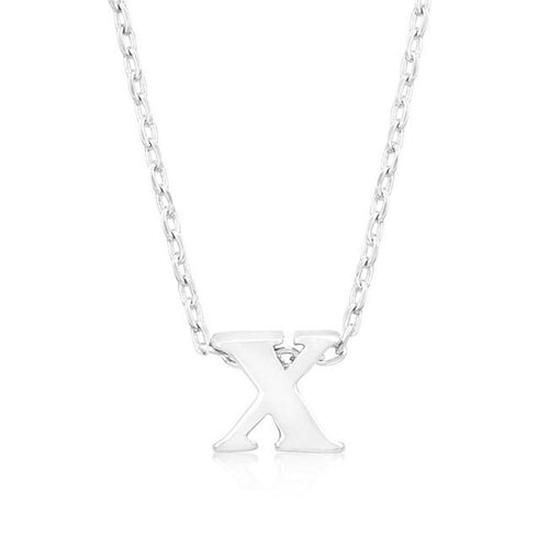 Initial X Silver Pendant - Bae Apparel