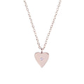 Heart and white topaz necklace - Bae Apparel