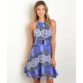 Women's Dress Casual Sleeveless Printed Summer Dress - Bae Apparel