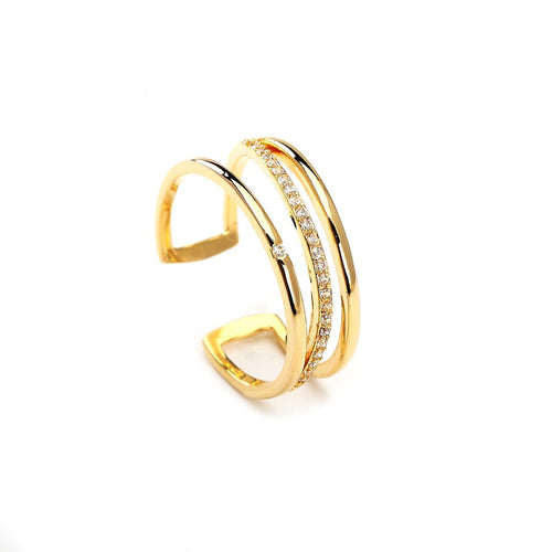 Intersection Gold Plated Ring - Bae Apparel