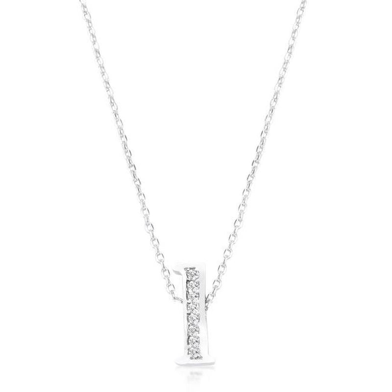 Initial L Crystal Pendant - Bae Apparel