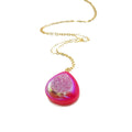 Shimmery Pink Druzy Necklace - Bae Apparel