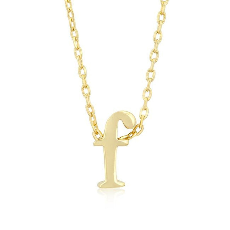 Initial F Gold Pendant - Bae Apparel