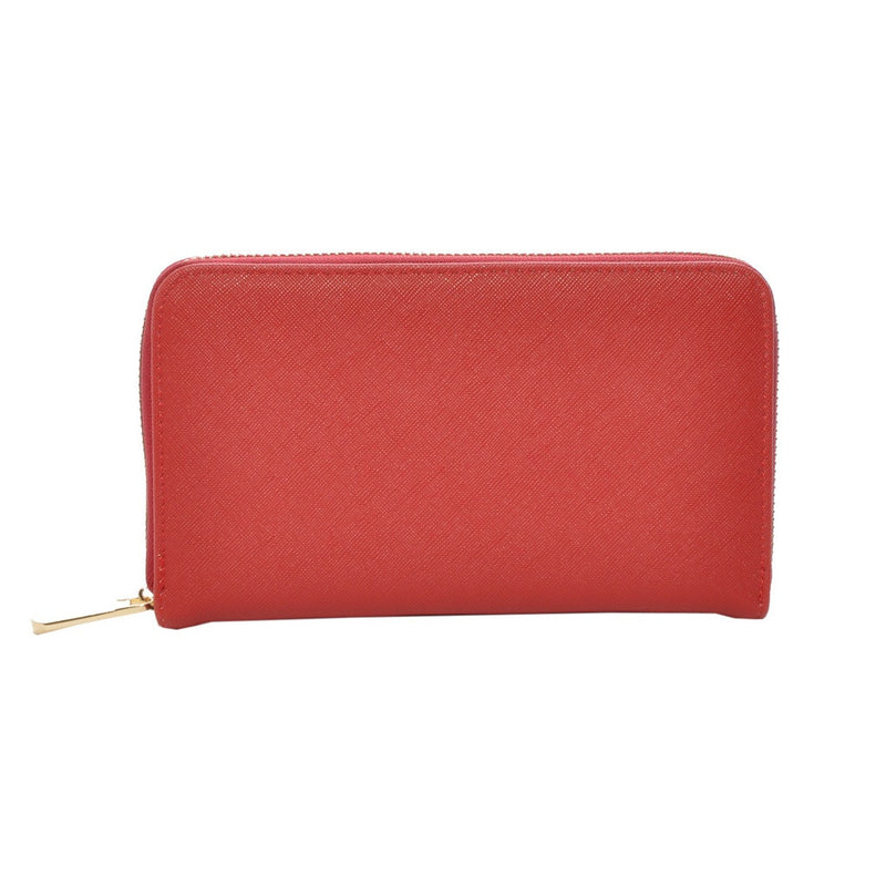 Mechaly Women's Katie Red Vegan Leather Wallet - Bae Apparel