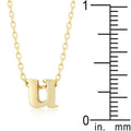 Initial U Gold Pendant - Bae Apparel