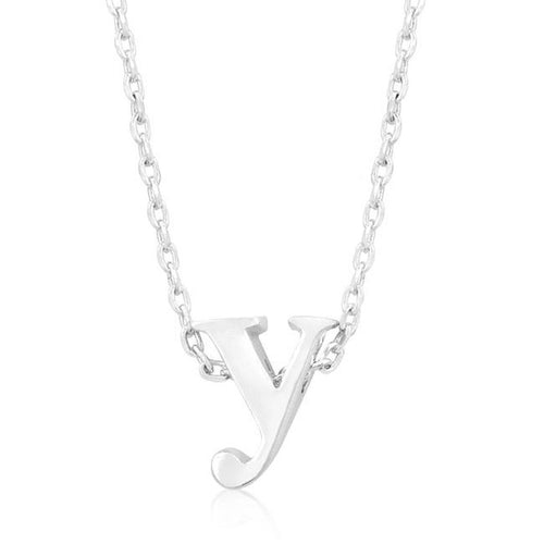 Initial Y Silver Pendant - Bae Apparel