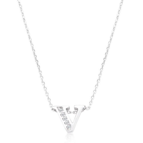 Initial V Crystal Pendant - Bae Apparel