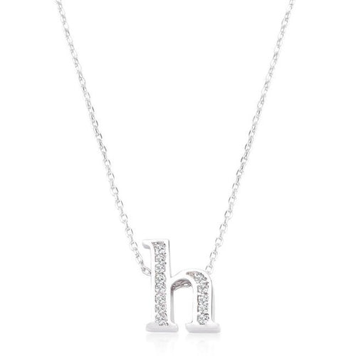 Initial H Crystal Pendant - Bae Apparel