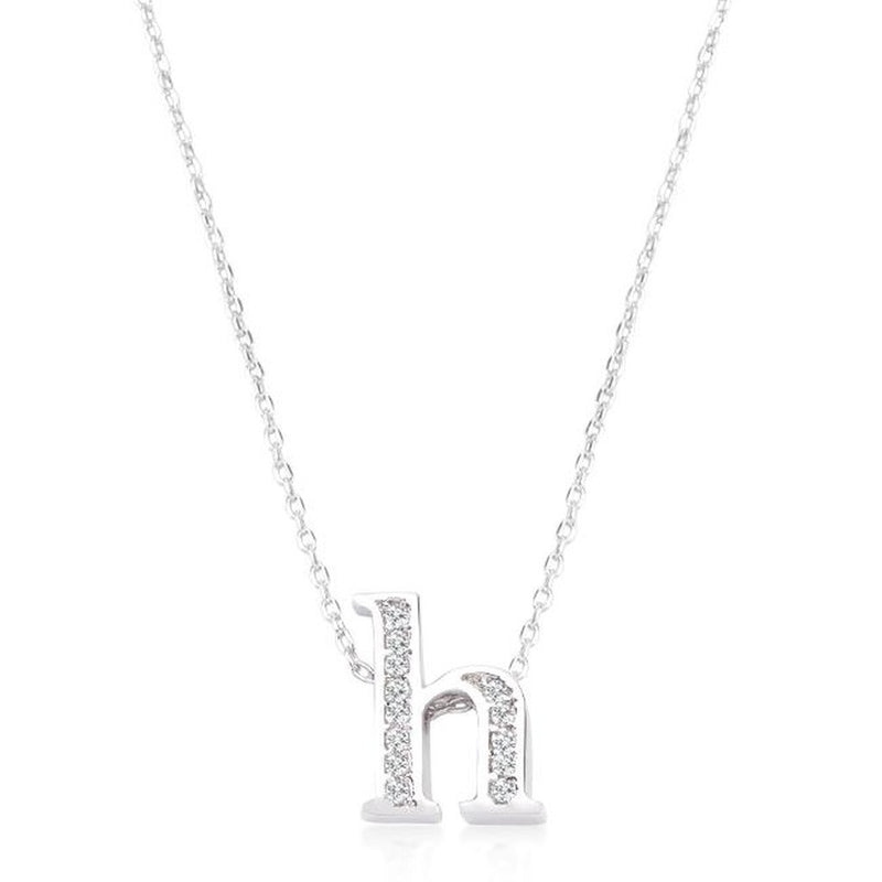Initial H Crystal Pendant - Bae Apparel