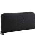 Mechaly Women's Skully Black Vegan Leather Skull Wallet - Bae Apparel