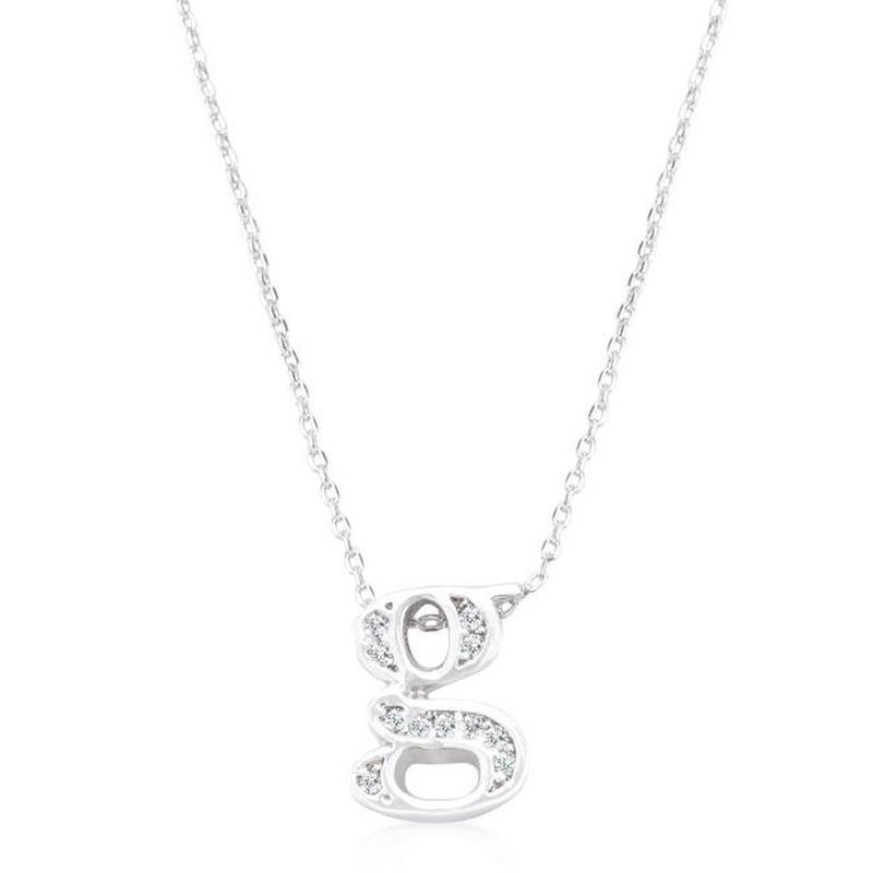 Initial G Crystal Pendant - Bae Apparel