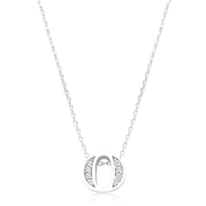 Initial O Crystal Pendant - Bae Apparel