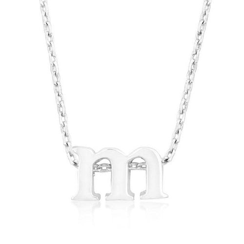 Initial M Silver Pendant - Bae Apparel