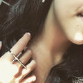 Two Finger Cross Ring - Bae Apparel