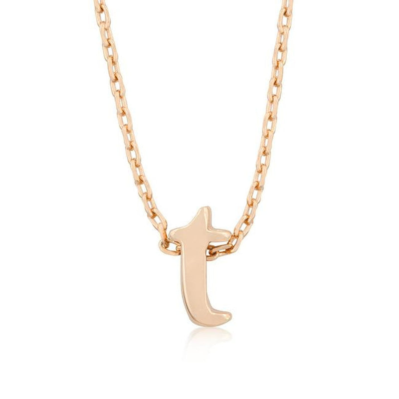 Initial T Rose Gold Pendant - Bae Apparel