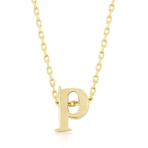 Initial P Gold Pendant - Bae Apparel