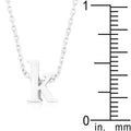 Initial K Silver Pendant - Bae Apparel