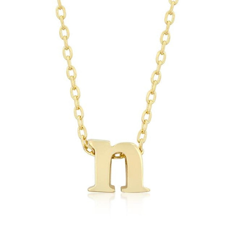 Initial N Gold Pendant - Bae Apparel