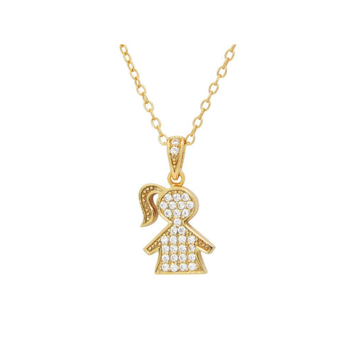 BecKids Dazzling Girl Pendant Necklace - Bae Apparel