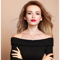 Heart and white topaz necklace - Bae Apparel