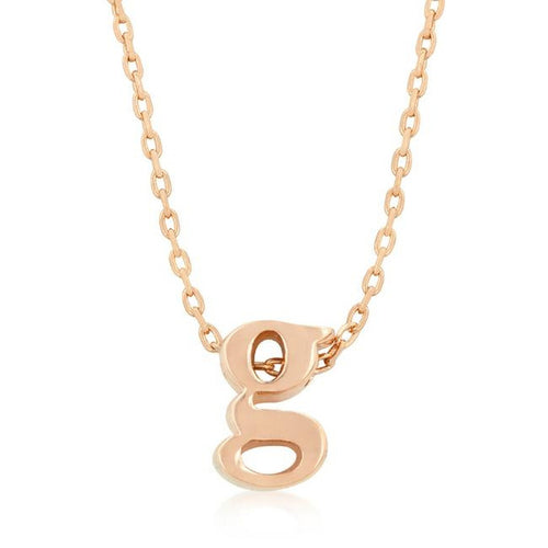 Initial G Rose Gold Pendant - Bae Apparel