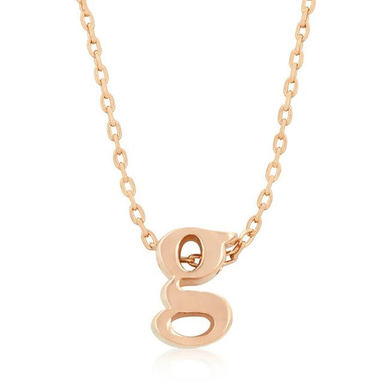 Initial G Rose Gold Pendant - Bae Apparel