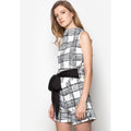 Lola Crosshatch Playsuit - Bae Apparel