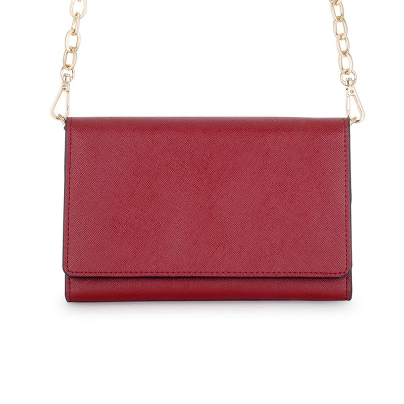 Burgundy & Black Border Purse - Bae Apparel