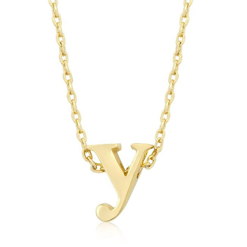 Initial Y Gold Pendant - Bae Apparel