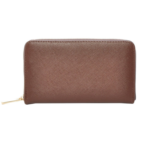 Mechaly Women's Katie Chocolate Vegan Leather Wallet - Bae Apparel