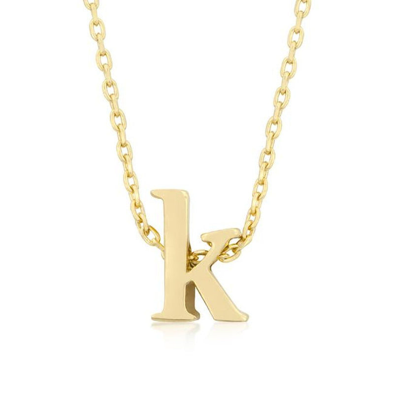Initial K Gold Pendant - Bae Apparel