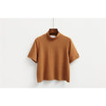 Womens High Neck Crop Shirt - Bae Apparel